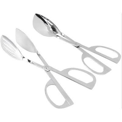 Heavy Duty Stainless Steel Salad Tongs 2 Pack C814