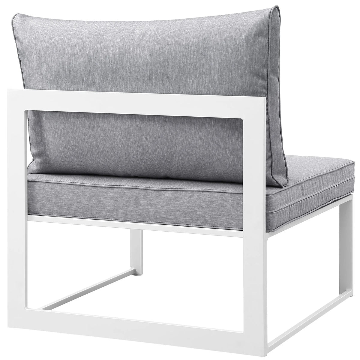 White Grey Fabric Outdoor Patio Sectional Sofa Set G46772