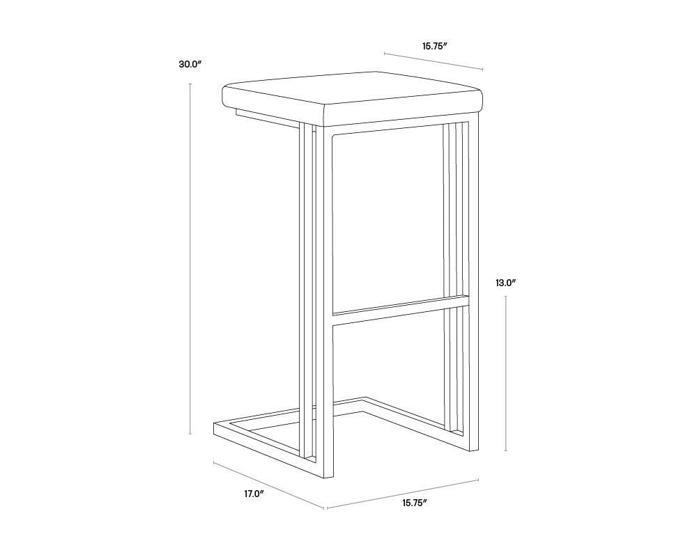 Black Faux Leather Barstool T40818