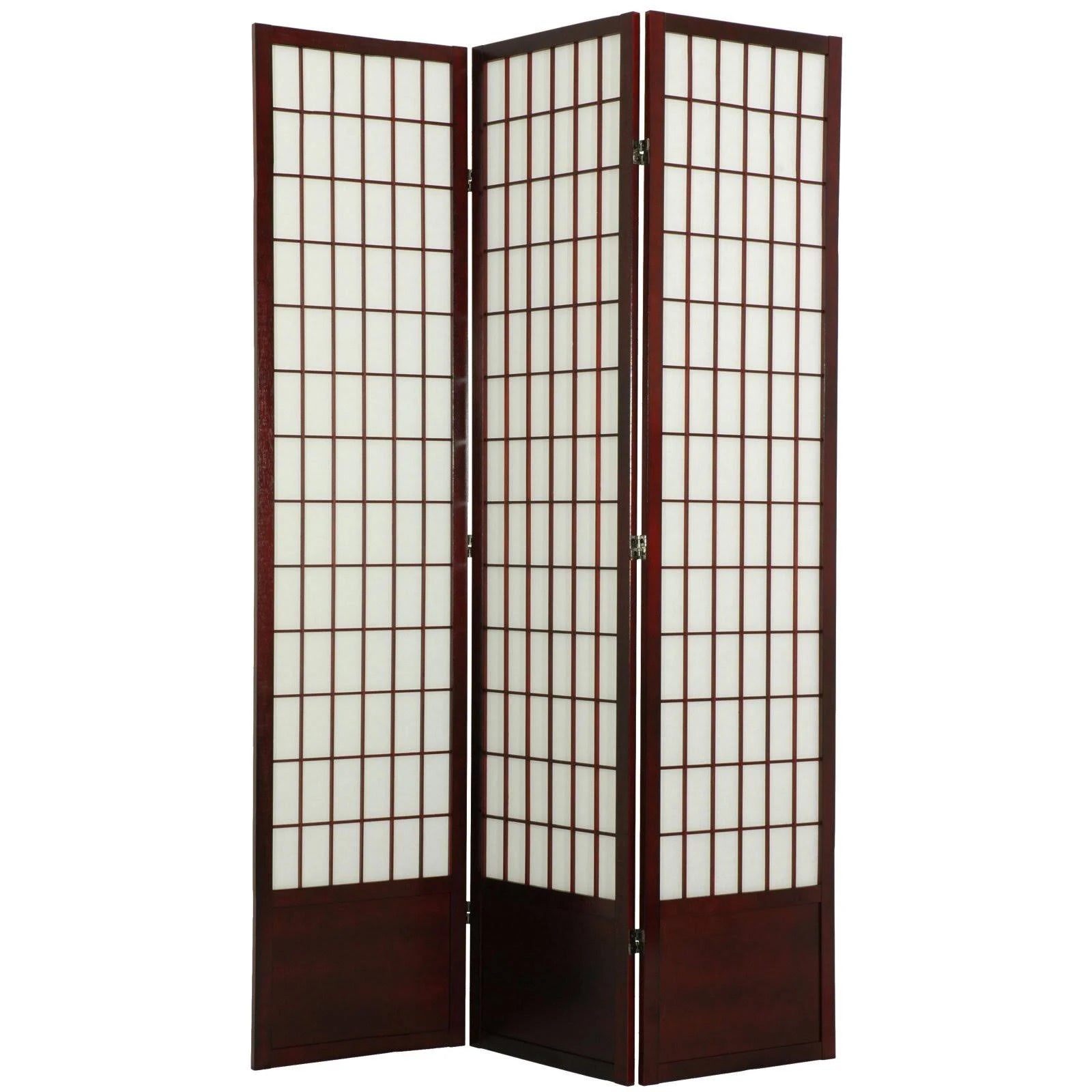 6 Panel Rosewood Shoji Screen O371095
