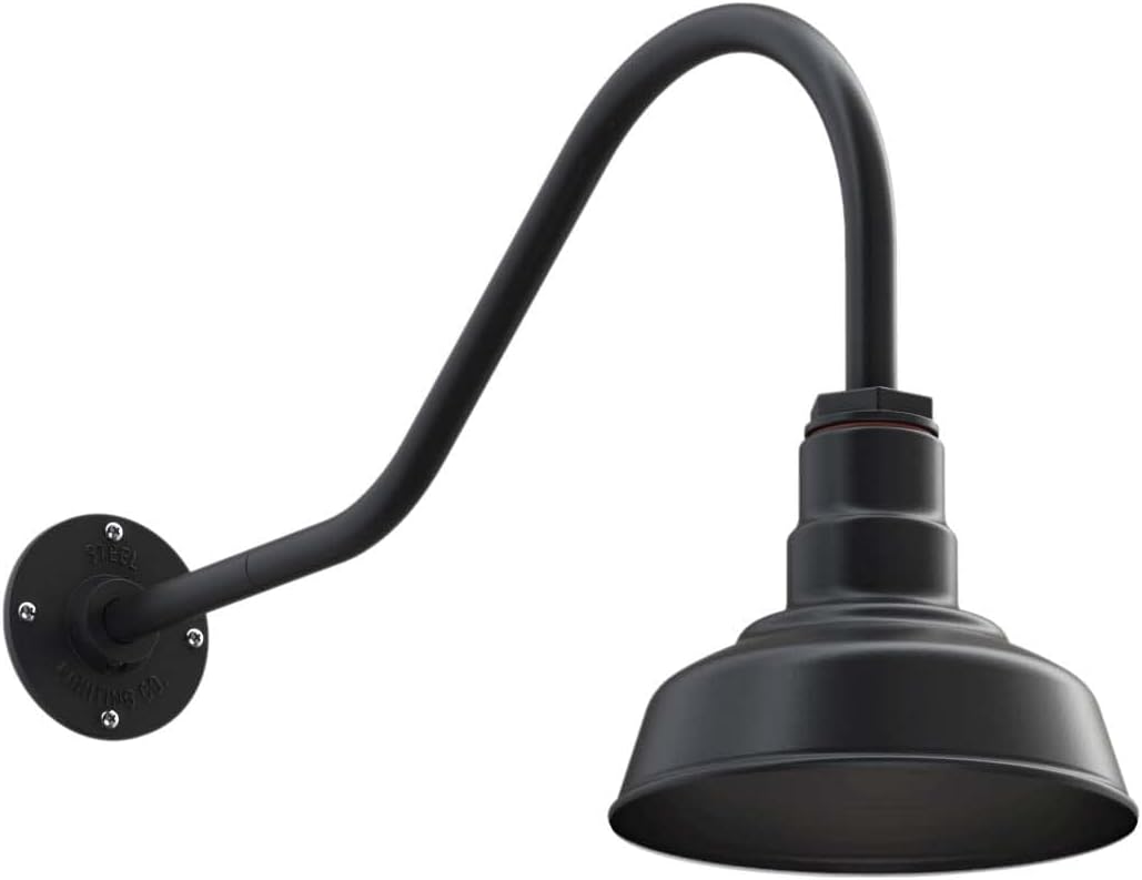 Matte Black Outdoor Wall Mounted Barn Light H9923