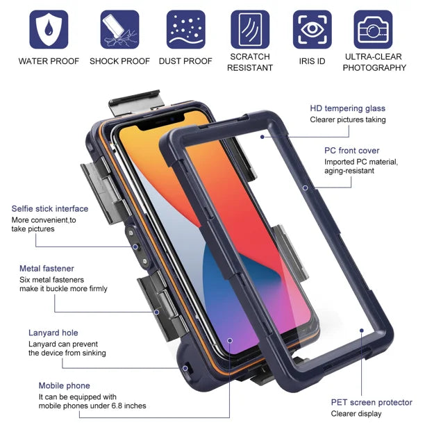 Waterproof Protective Case for Phones Up to 6.9 Inch J446028