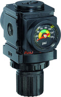 Air Regulator 1/2" NPT with Gauge, 250 psi Max Inlet, Pack of 2 W129