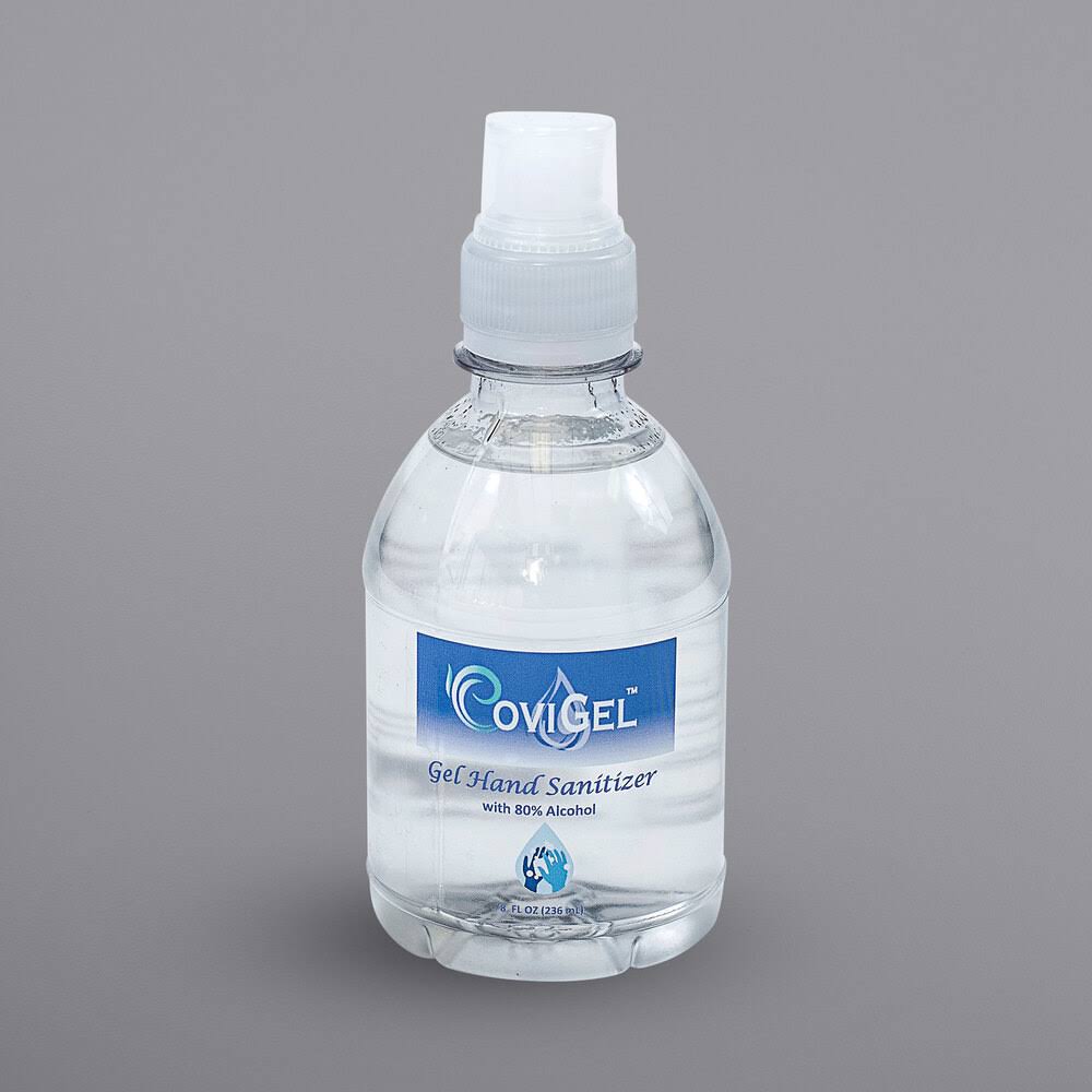 8 oz. Bottle Gel Hand Sanitizer with Flip-Up Spout - 24/Case D79592