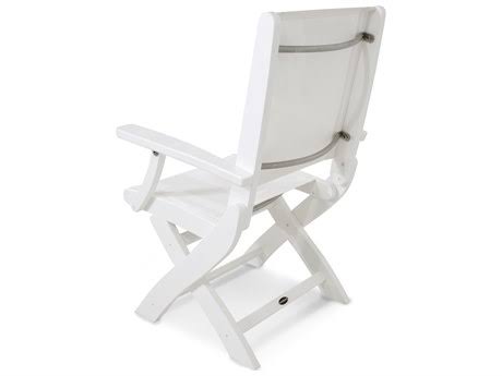 Coastal Folding Chair in Sand / White Sling E326
