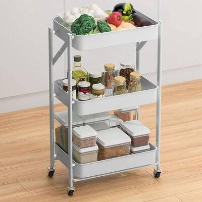 White Kitchen Cart U8970