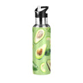 Green Avocado Fruit Stainless Steel Vacuum Insulated Water Bottle with Straw Lid 20 OZ S111367