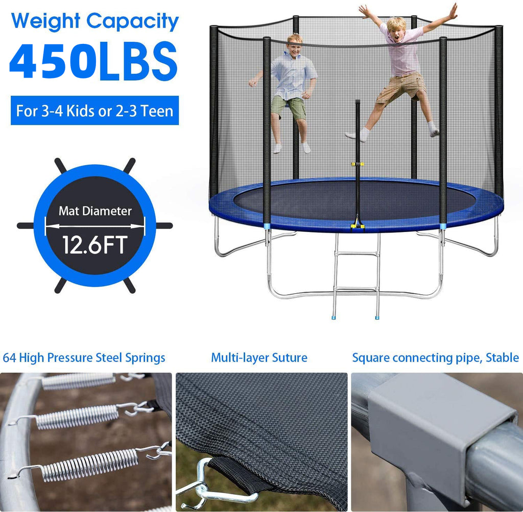 14FT Trampoline with Safety Enclosure N724597