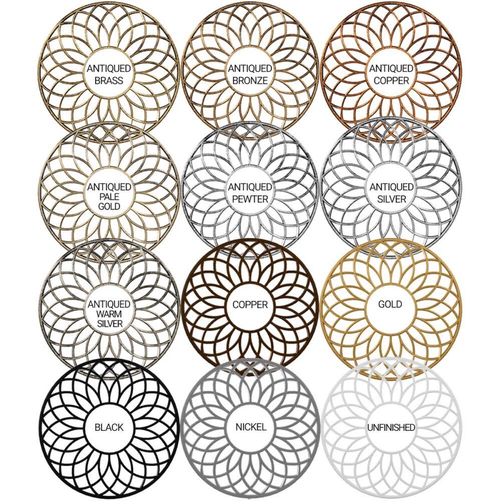 24x22OD x 8 1/4x22ID x 3/4x22P PVC Pierced Ceiling Medallion J120686