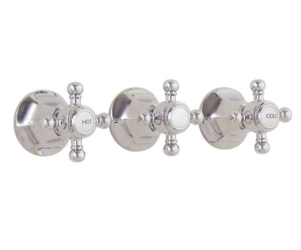 Ultra Stainless Steel Three Handle Tub and Shower Trim S55669