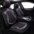Black-Pink PU Leather Car Seat Covers M89801