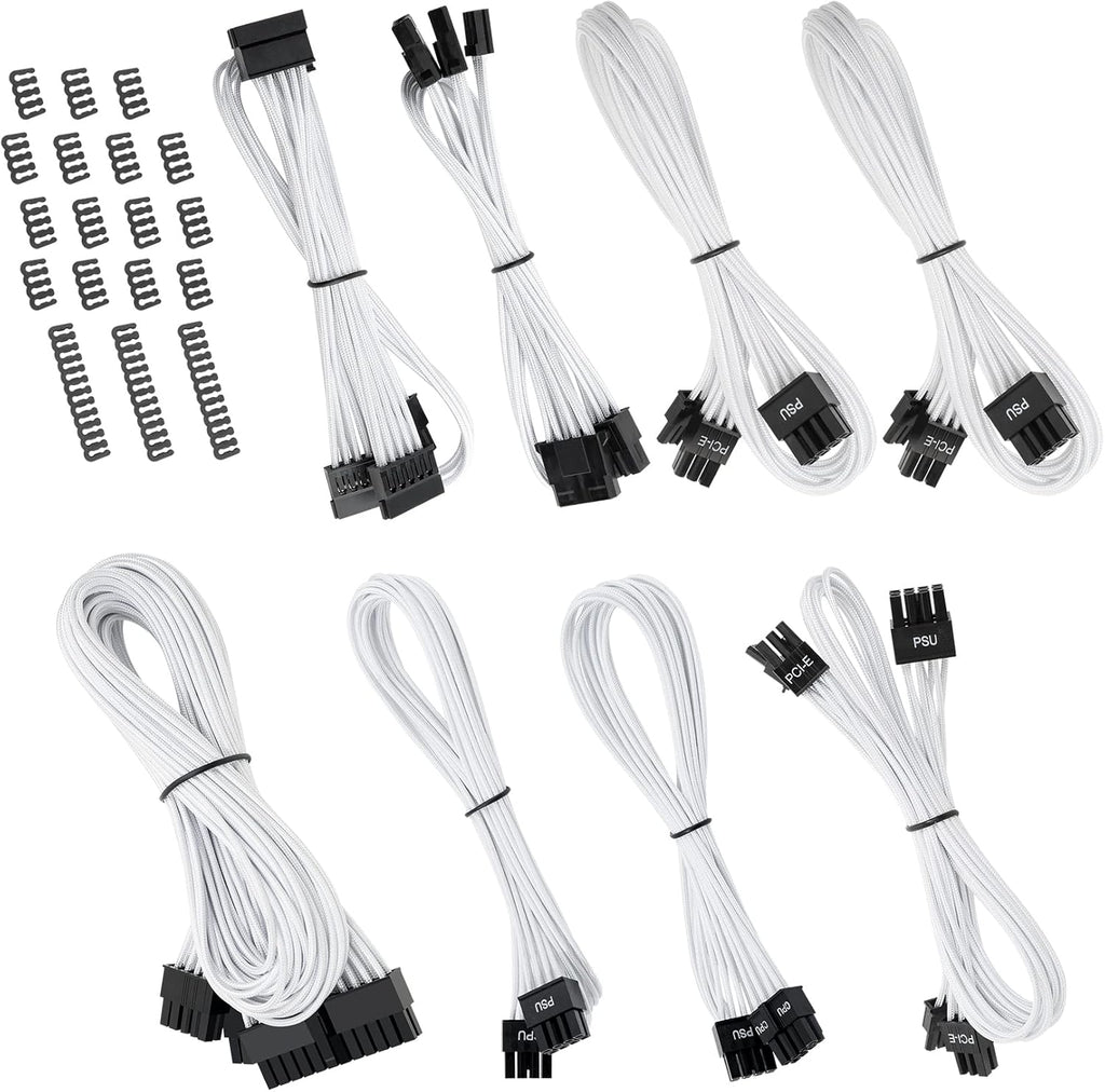 Mod White Sleeved Modular PSU Cable Set O533251