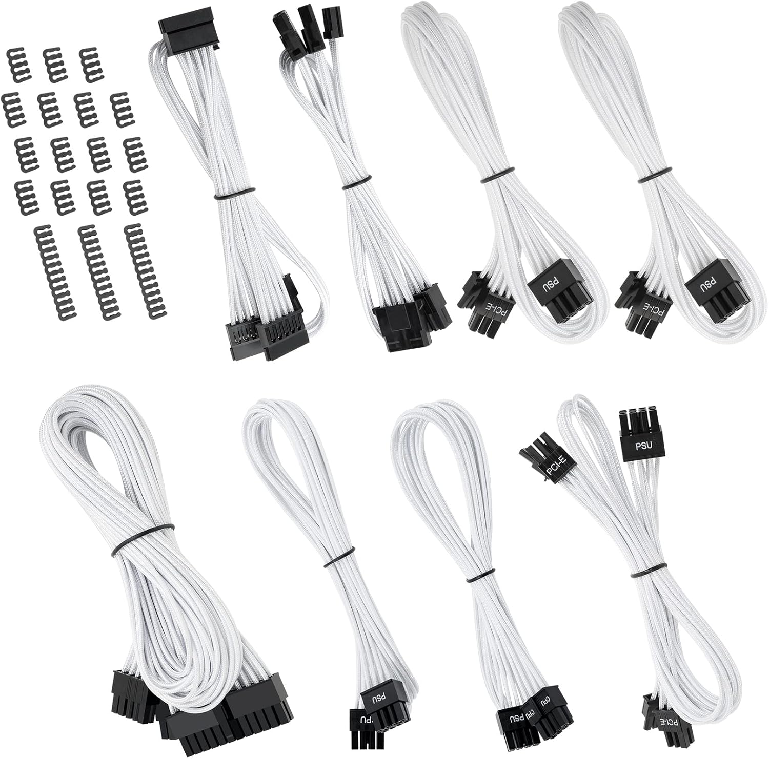 Mod White Sleeved Modular PSU Cable Set O533251