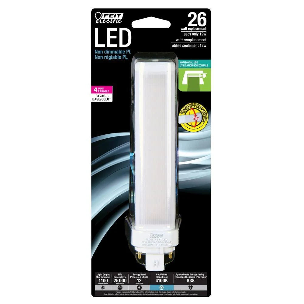 26-Watt Cool White 4-Pin PL LED GX24q-3 Light Bulb Case of 12 Q681348