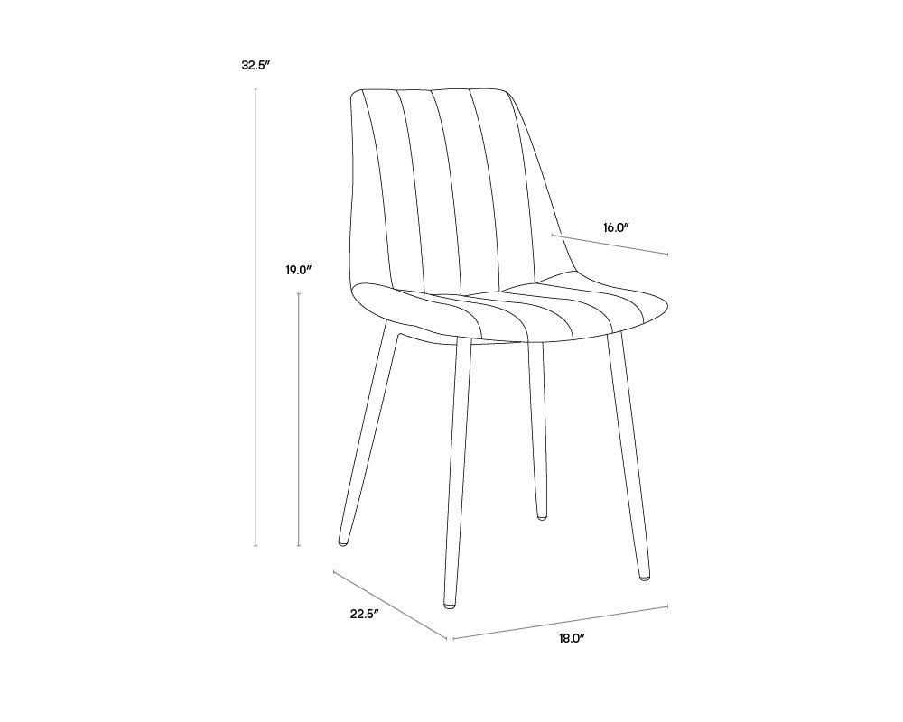 Black Faux Leather Dining Chair U727