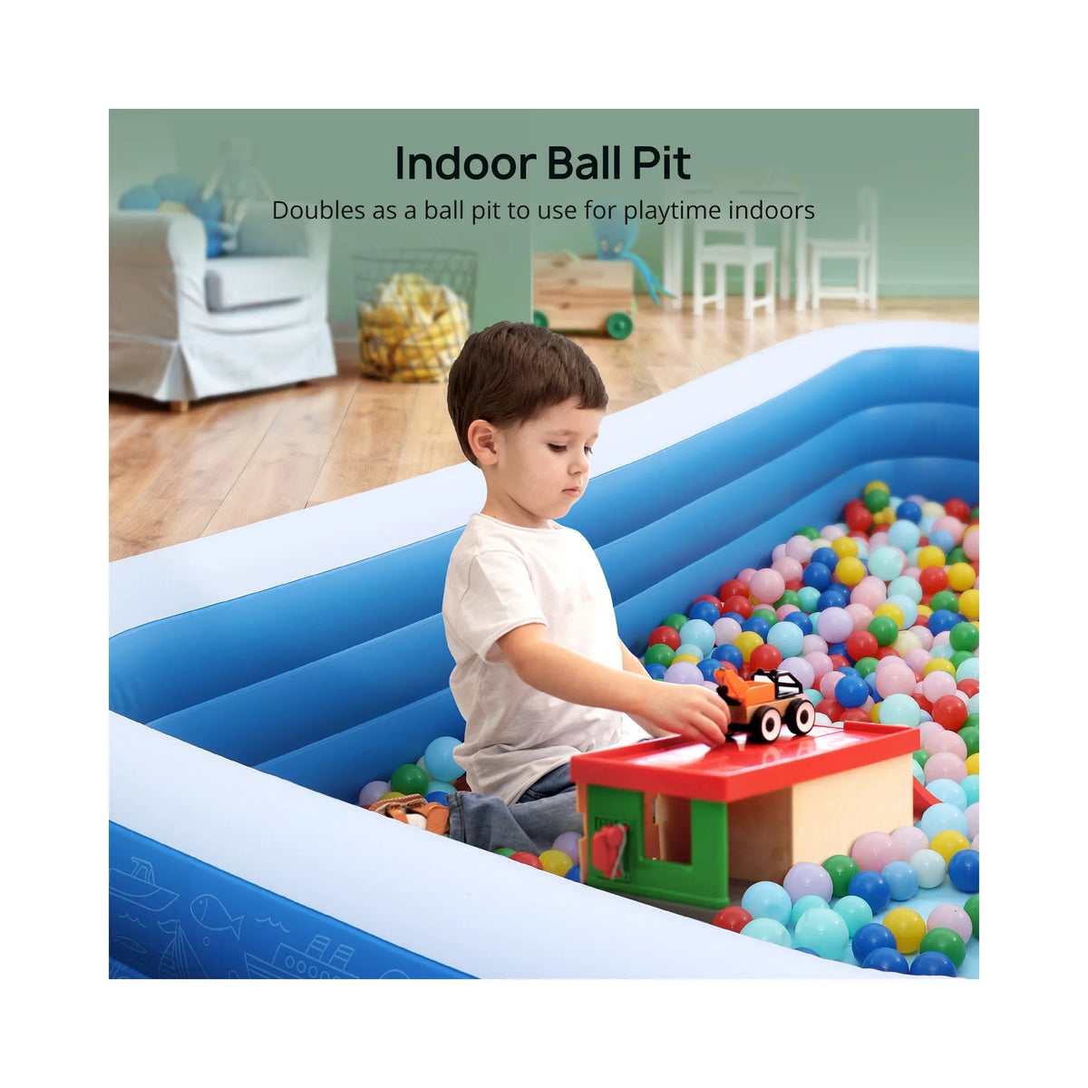 92"x56"x20" Rectangular Inflatable Pool V479532