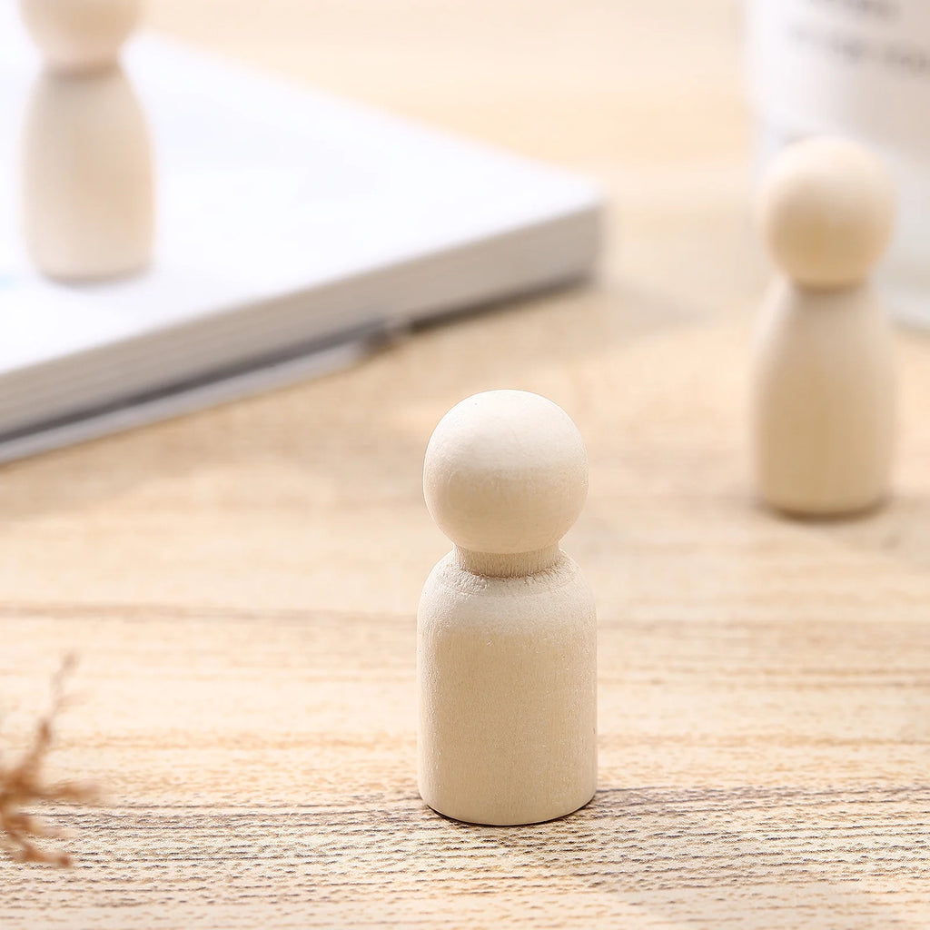 40 Pcs Wooden Peg Dolls Painting Crafts for Kids B23129