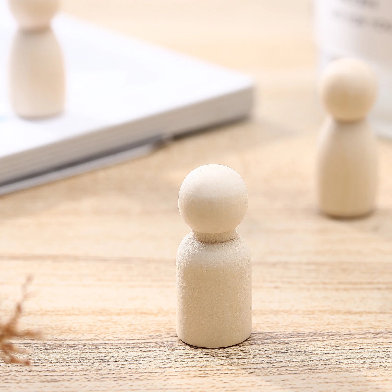 40 Pcs Wooden Peg Dolls Painting Crafts for Kids B23129