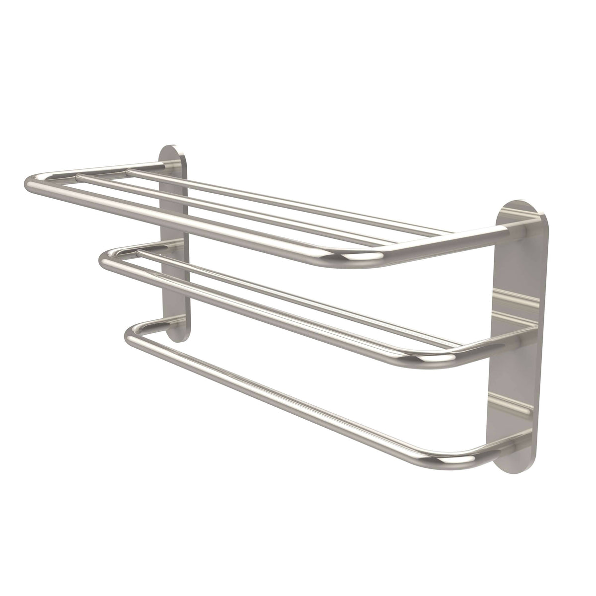 Polished Nickel Three Tier Towel Shelf with Drying Rack Z202