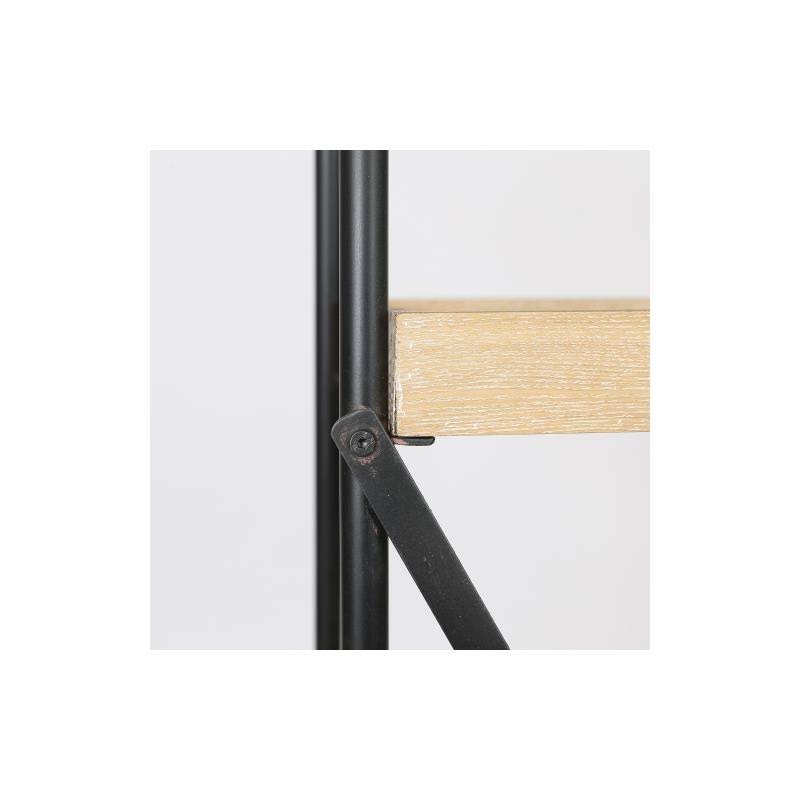 63in. H Wood and Metal Etagere Bookcase C901
