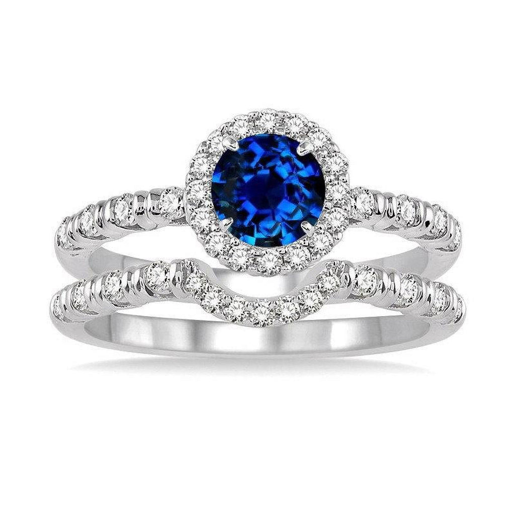 14k White Gold Diamond Wedding Set Y45093