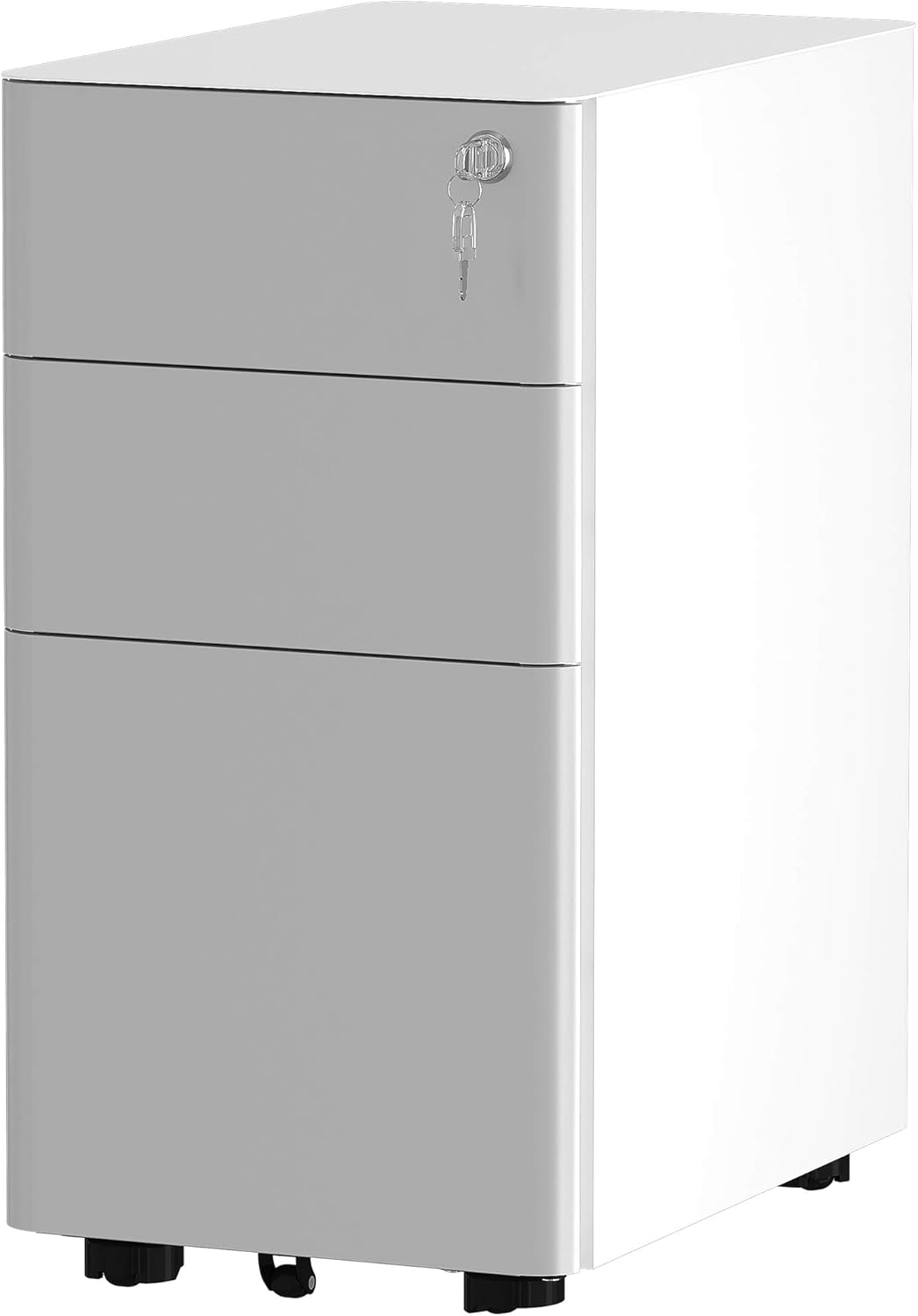 Black 3-Drawer Metal Filing Cabinet F4215