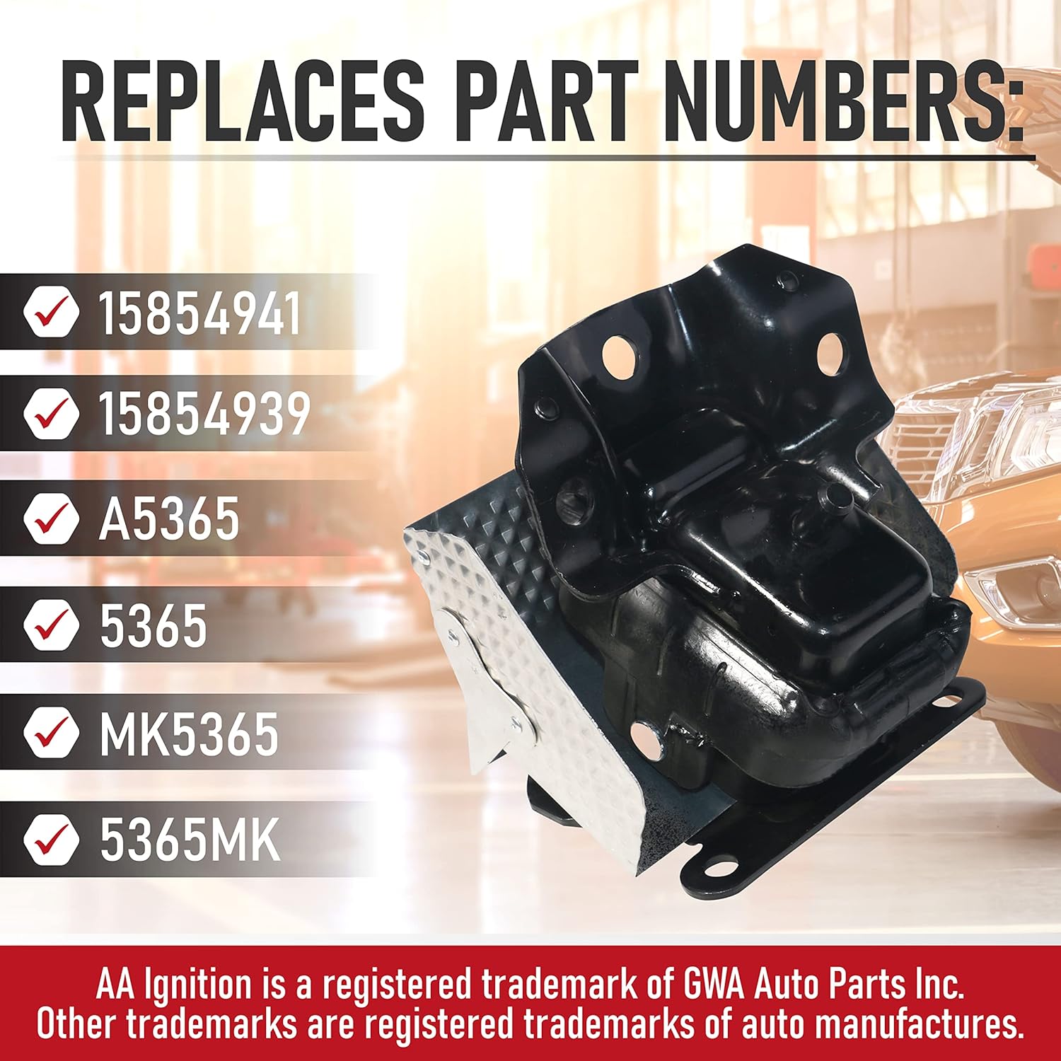 Engine Mount Set of 2 with Heat Shield C801989