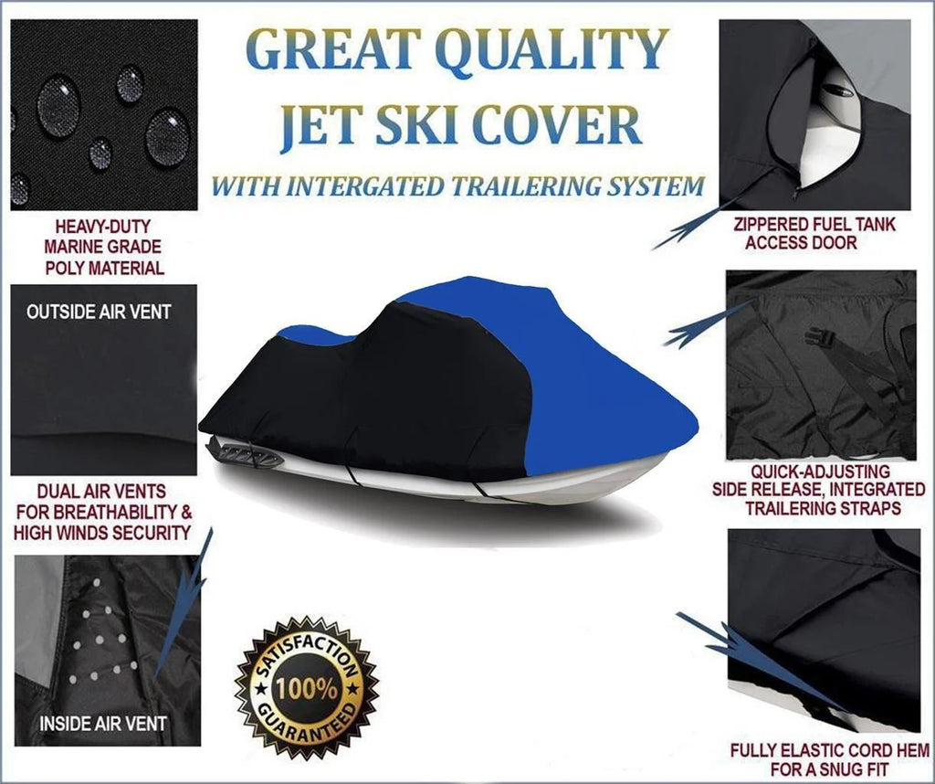 Black Blue Heavy-Duty 600 Denier PWC Cover T406