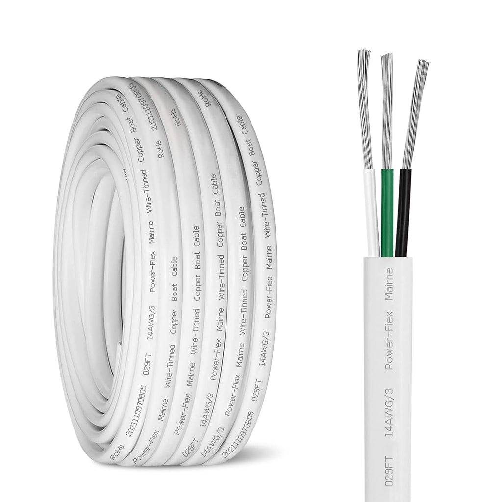 10 AWG 20ft Tinned Copper Marine Wire H47701