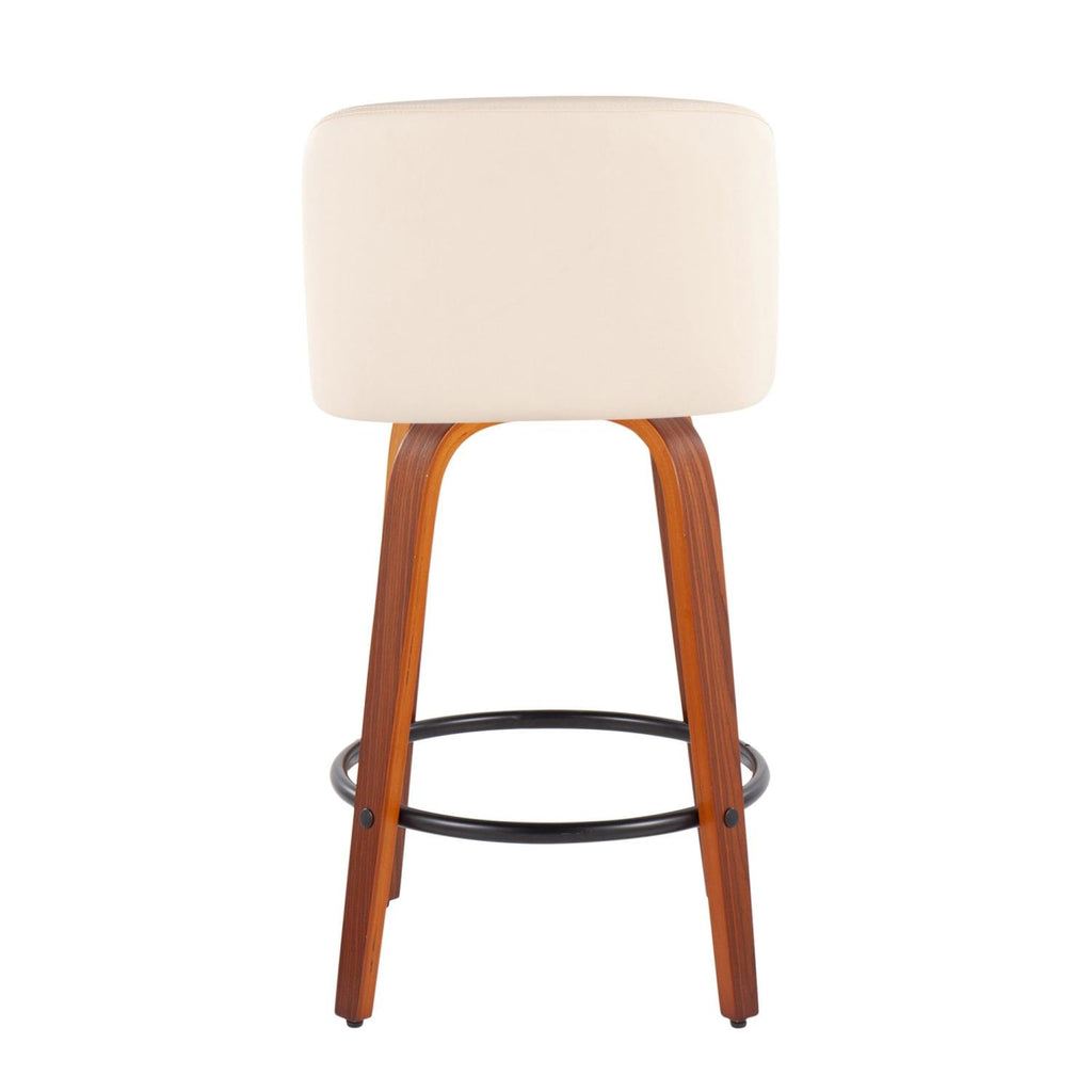 Cream Walnut Counter Stools, Set Of 2 E610628