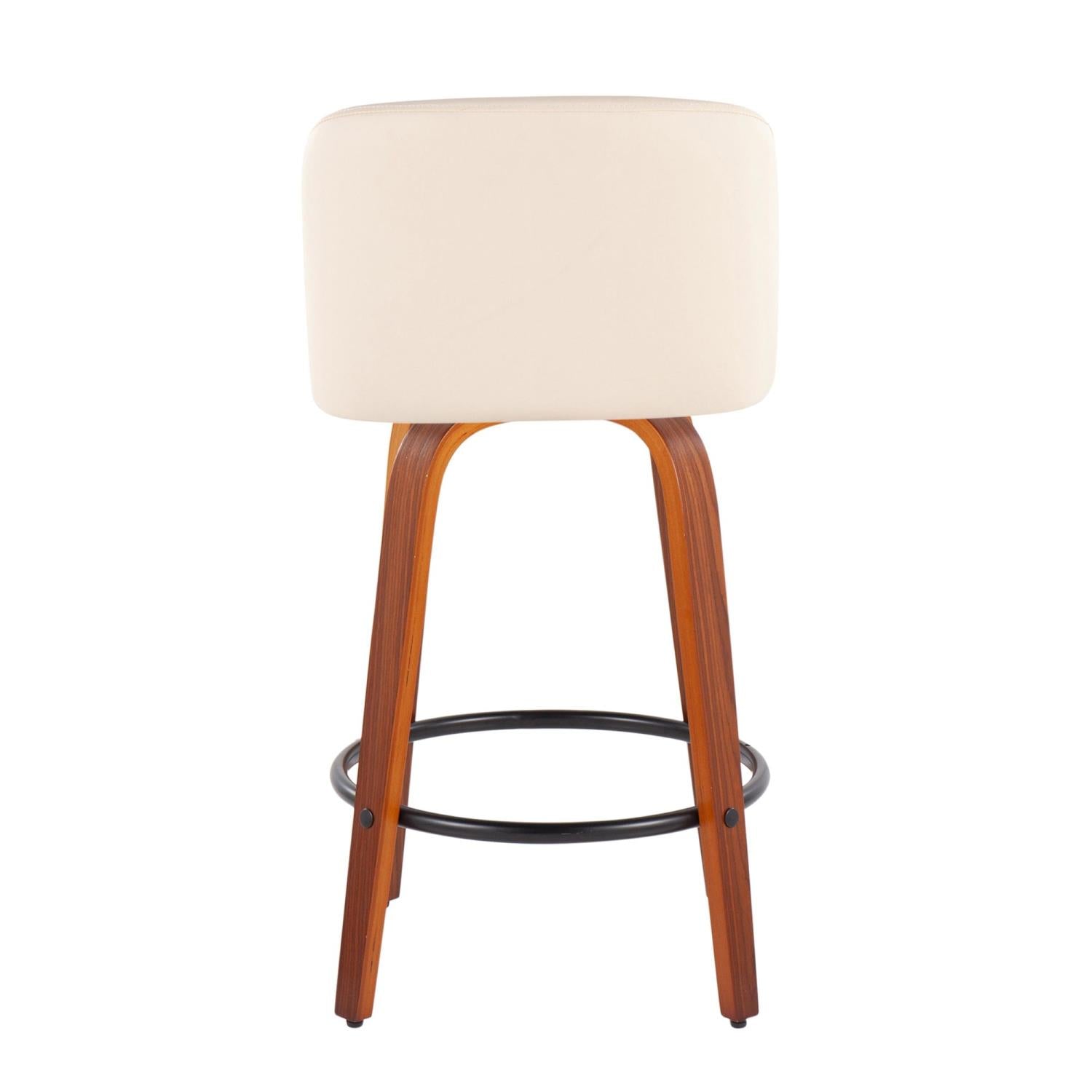 Cream Walnut Counter Stools, Set Of 2 E610628
