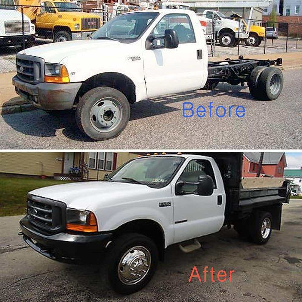 2pc 19.5 Polished Stainless Steel Dually Wheel Simulators, 8 Lug Hubcaps with Installation Tool Kit D964955