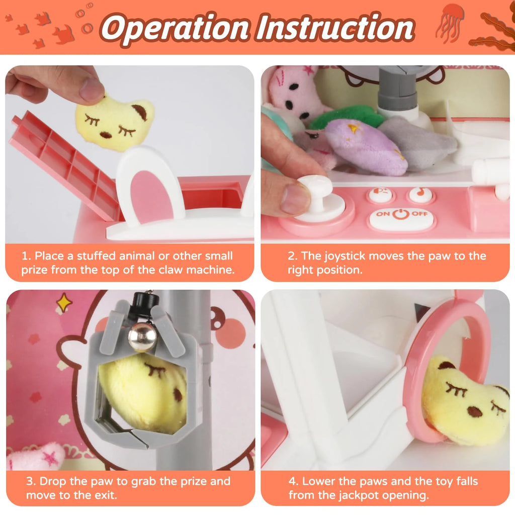 Mini Claw Machine for Kids Candy Vending Machine Toy E79158