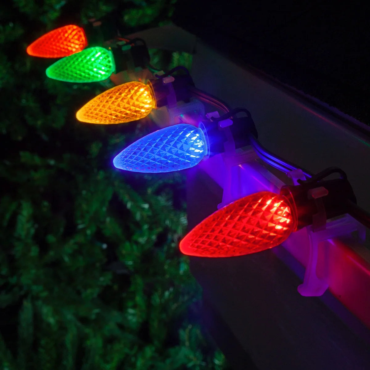 25' Multicolor C9 LED Christmas String Lights with Shatterproof Bulbs M3981