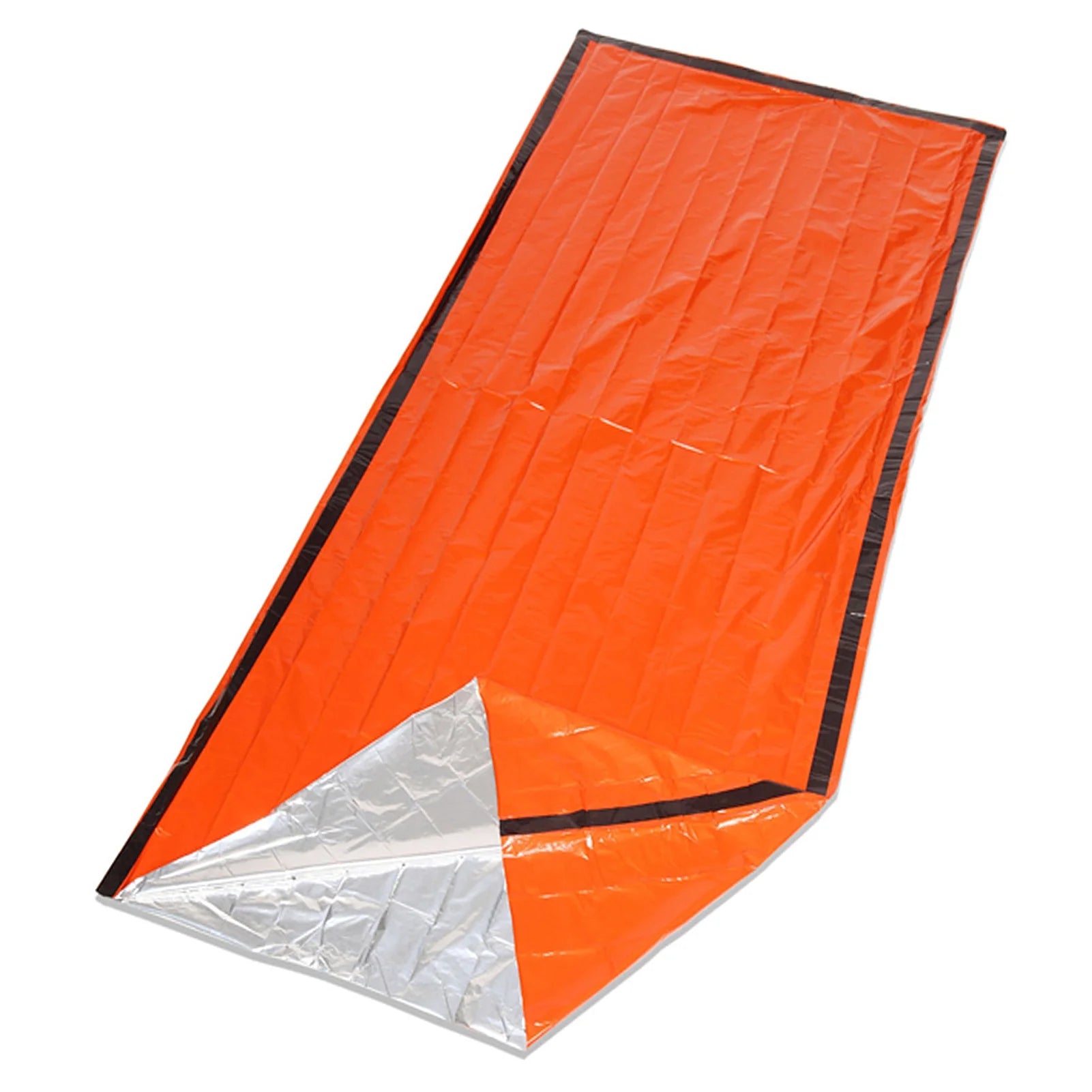 Hiking Emergency Kit Waterproof Heat Reflective Poncho Raincoat with Sleeping Bag and Tent Shelter N1296