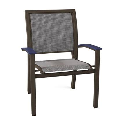 Textured Black Stacking Patio Dining Armchair W226
