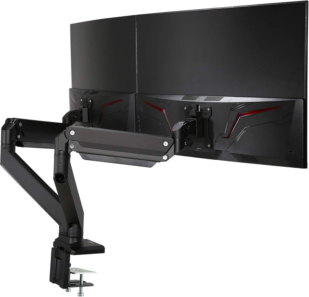 White Dual Monitor Arm Desk Mount P4246