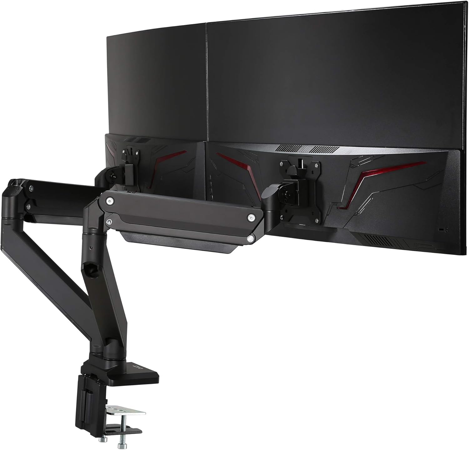 White Dual Monitor Arm Desk Mount P4246