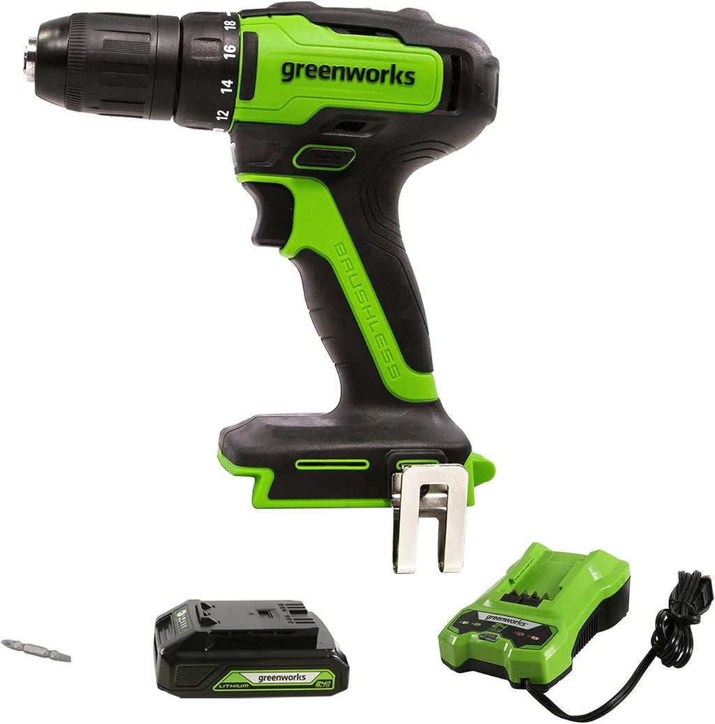 24V Brushless Drill / Driver with 2Ah USB Battery and Charger N8634