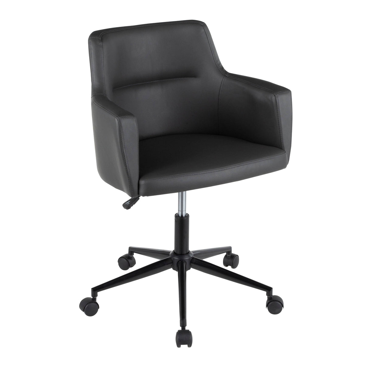 Grey Faux Leather Office Chair H9746