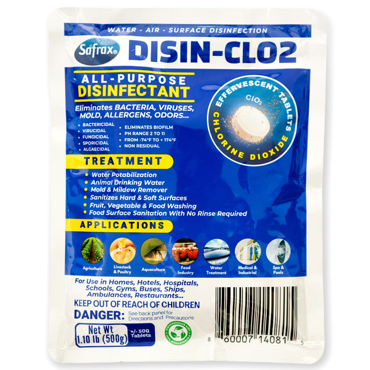 Chlorine Dioxide Tablets for Disinfection, 500 grams N769037