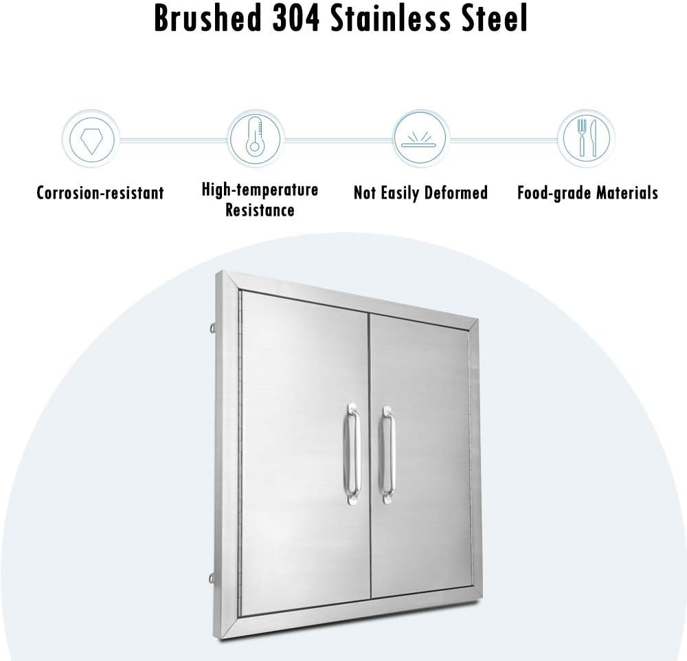 Stainless Steel Double Access Door 24 W X 24 H C763