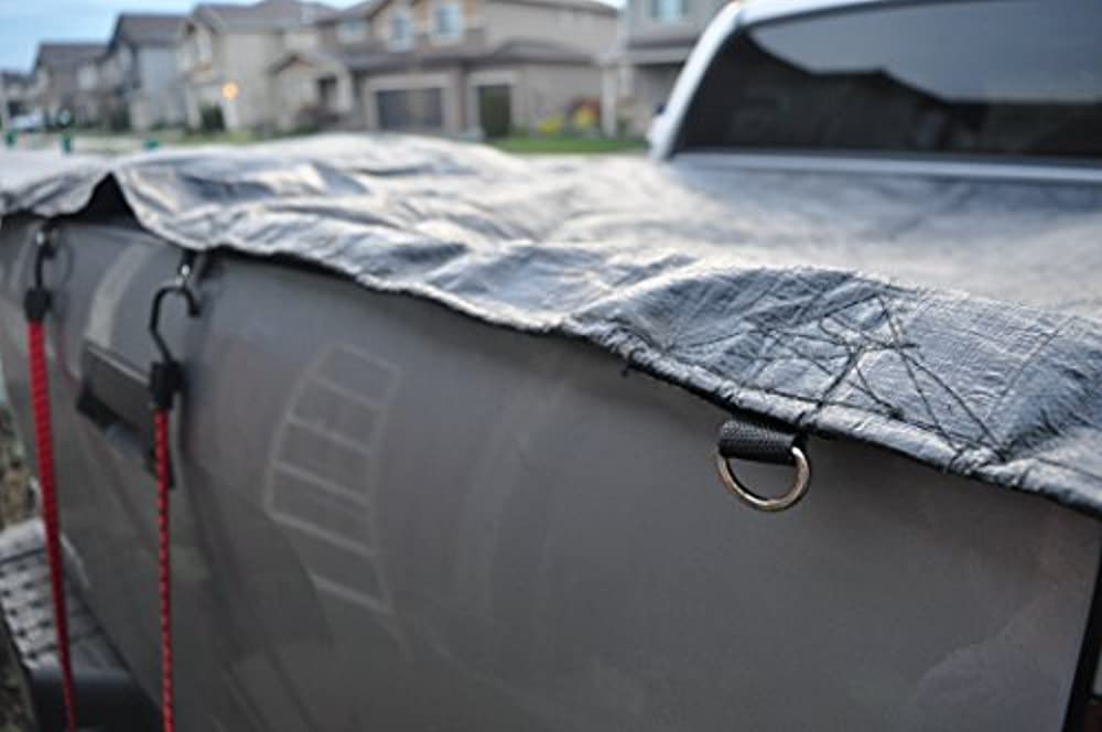 7' x 9' Black 12-mil Poly Truck Tarp B18656