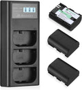 LP-E6 LP E6N Rechargeable Battery 3 Pack Batteries and 3 Channel Charger LCD Display Pack of 2 O20652