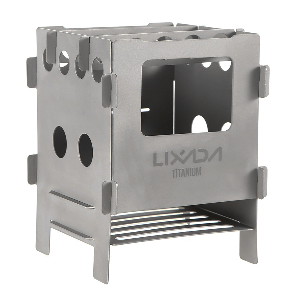Portable Titanium Folding Wood Pocket Camping Cooking Picnic Stove X19771