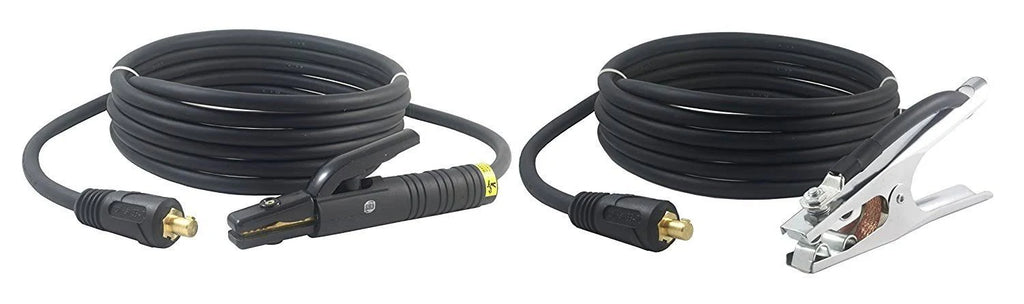 200 Amp Welding Leads Assembly Set with Dinse 35-70 Connector, #2 AWG Cable, 25 Feet each Lead M689
