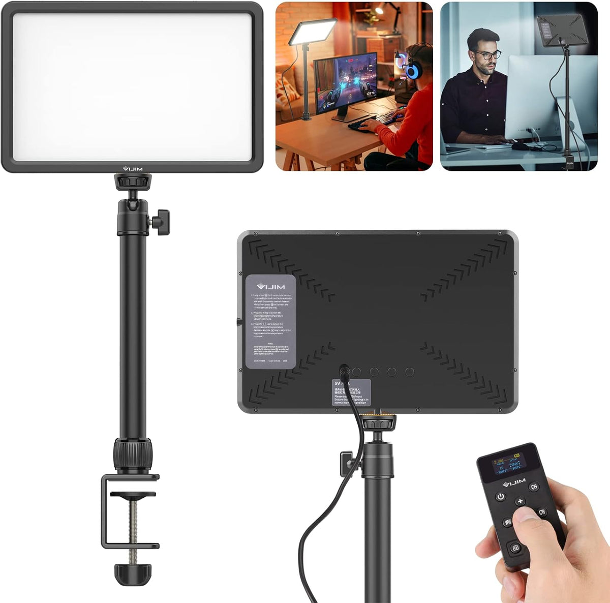 11in LED Key Light with Controller Extendable Studio Lighting K949911