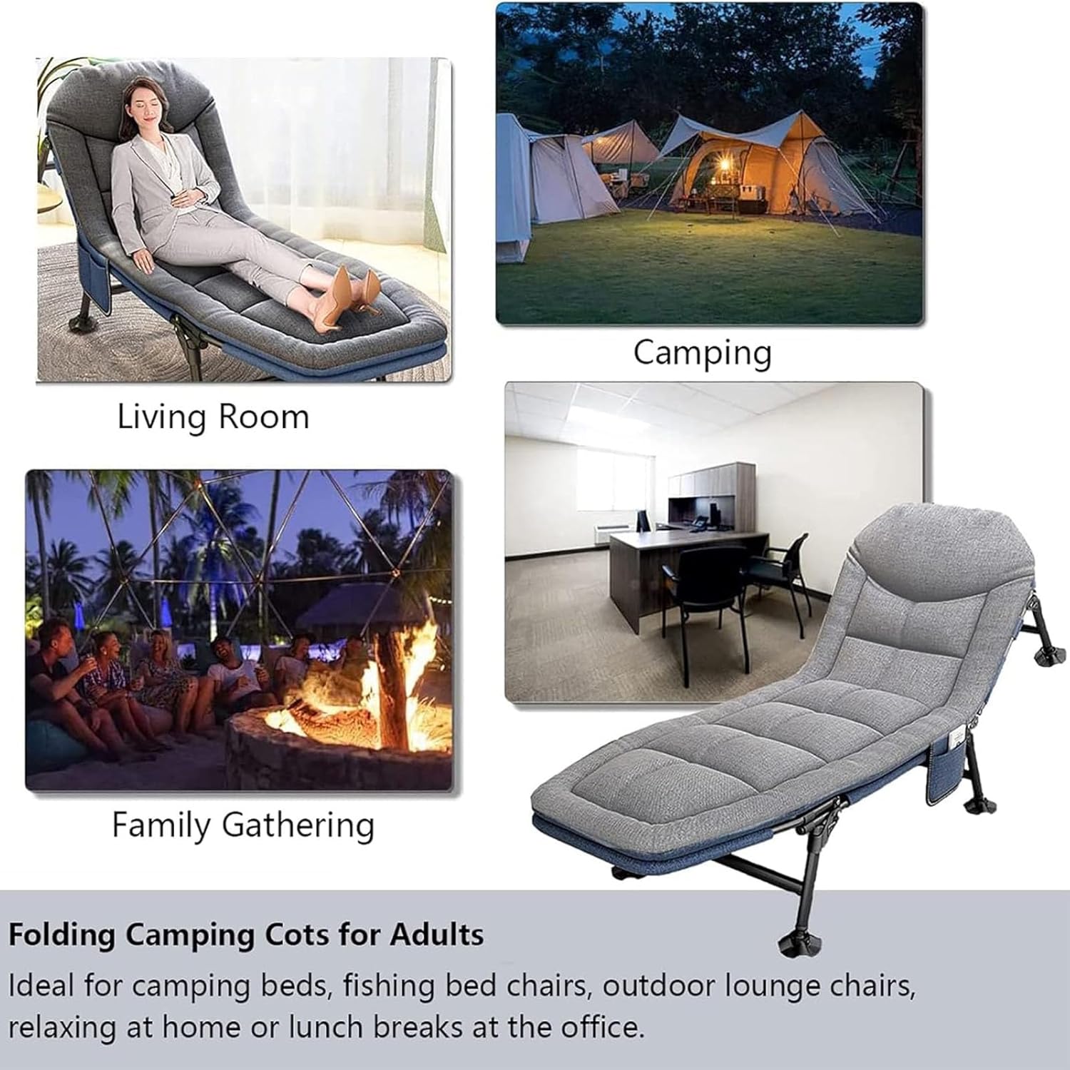 Heavy Duty Folding Camping Cot with Mattress I333