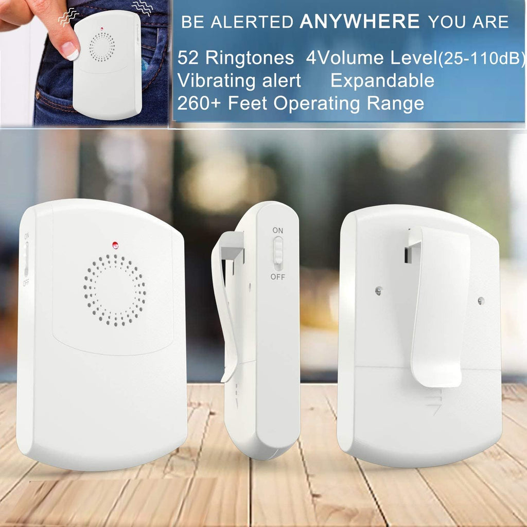 Wireless Motion Sensor Alert Room Bed Alarm with 3 Receiver and 2 Monitor Motion I136