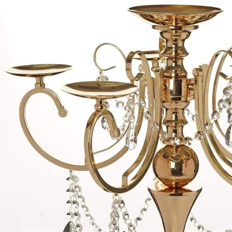 Gold Metal Candle Holder Candelabra T94056
